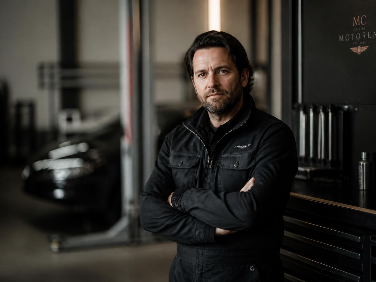 Gérant d'un atelier automobile indépendant dans son garage